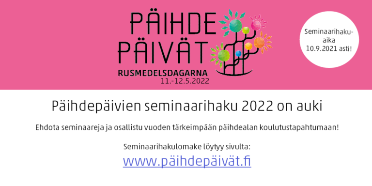 Artikkeli: Päihdepäivät 11.-12.5.2022: seminaarihaku käynnissä!